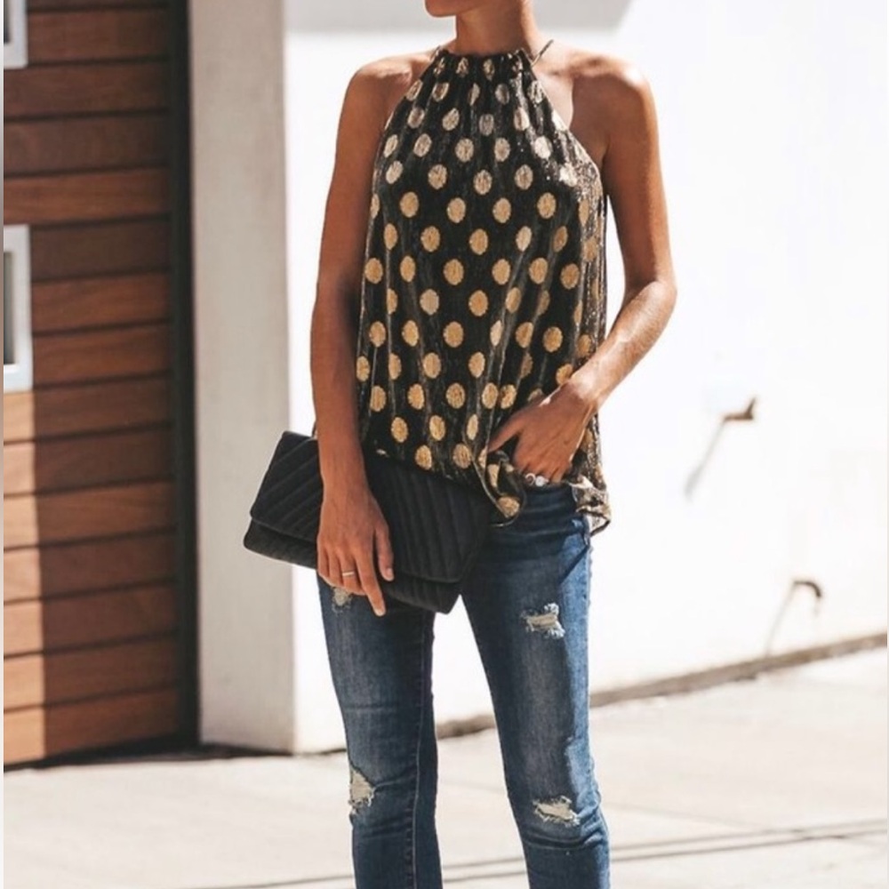 Vici Metallic Polka Dot Swingtop